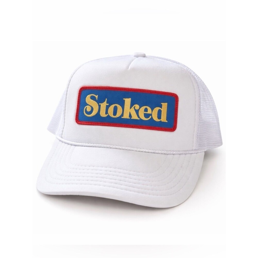 Aviator Nation White Trucker Stocked Hat